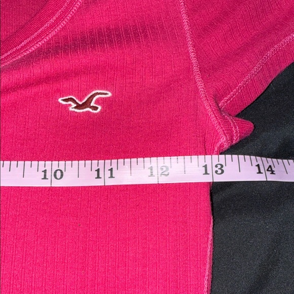 🖤HOLLISTER VINTAGE PINK HENLEY RIBBED TOP SIZE S🖤 - Picture 6 of 8